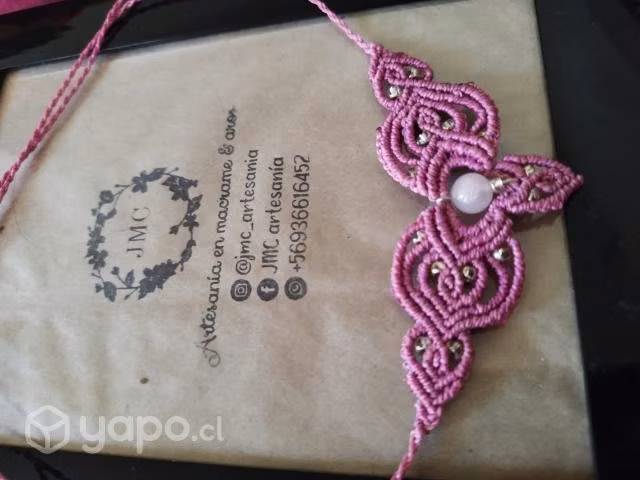 Collar tejido macramé