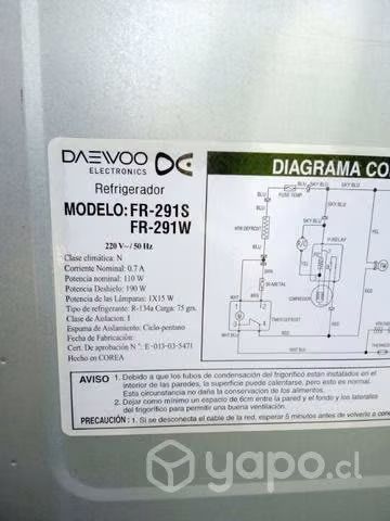 Refrigerador Daewoo 220Lts - Imagen 5
