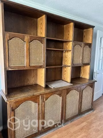 Mueble 4 puertas encina con junco