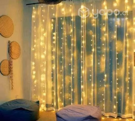Luces cortinas cascada 3metros multicolor, blanca
