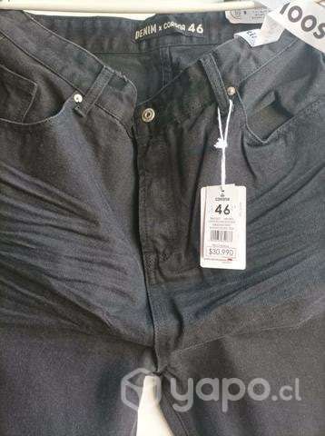 Jeans negro 46 hombre
