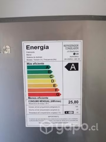 Refrigerador LG 251 litros