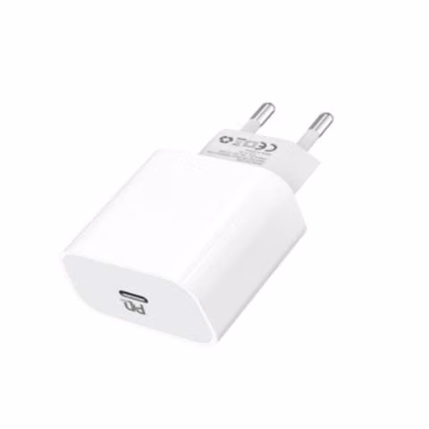 Cargador usb-c corriente 20w. blanco. carga rápida
