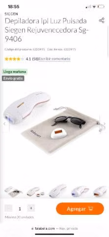 Depiladora Luz Pulsada Siegen y Rejuvenecedora