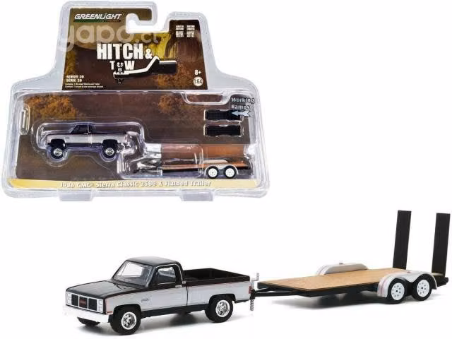Hitch & Tow 1986 GMC Sierra 2500 & Flatbed Trailer