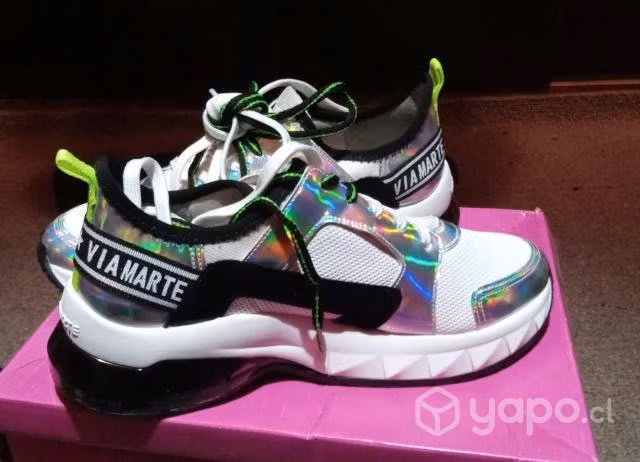 Zapatilla Urbana Via Marte Prata/ Branco Nº39