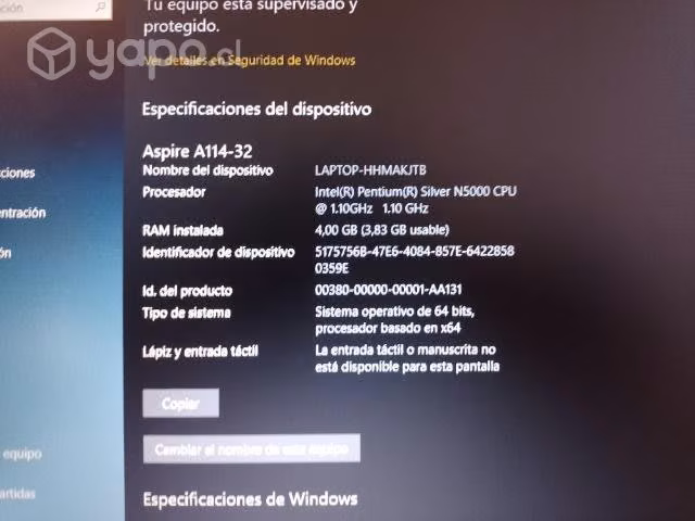 Computador Acer rojo con mouse - Imagen 4