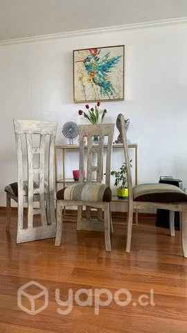 6 sillas de madera sólida impecables - Imagen 2