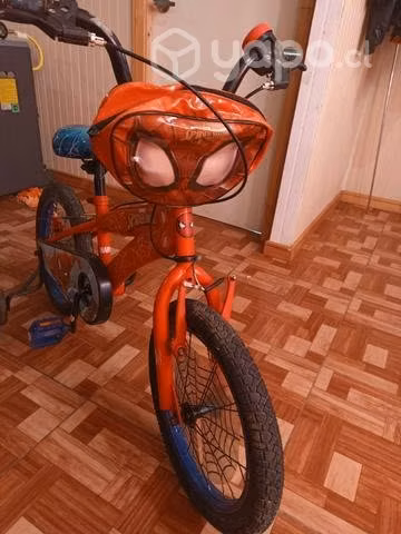 Bici niño aro 16 m spiderman semi nueva