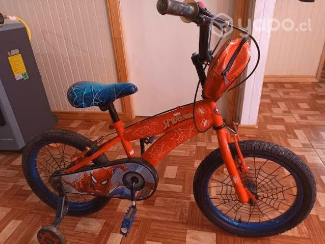 Bici niño aro 16 m spiderman semi nueva