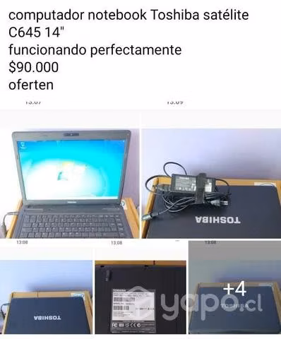Notebook Toshiba C645 14"