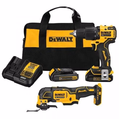 Set Taladro y Multiherramienta Dewalt DCK224C2