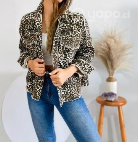 Chaqueta mezclilla print cede hasta xl