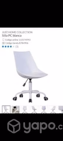 Silla pc blanca homy