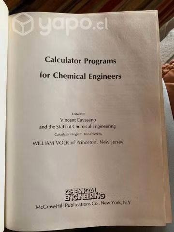 Calculator programs for chemical engineers