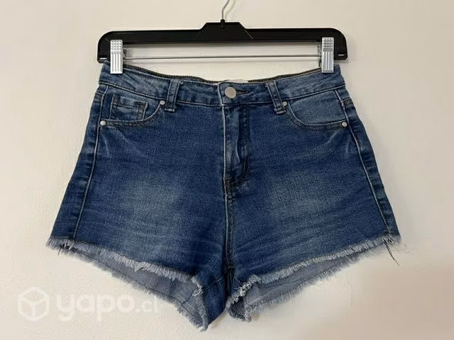 Short Elástico Marca Icono Talla 34/36 Azul Jeans