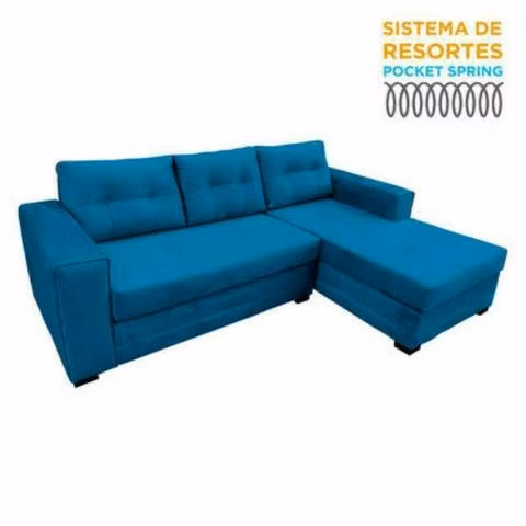 Living seccional usado de felpa