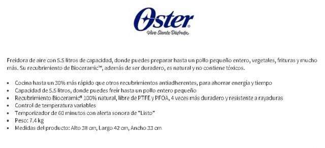 Freidora de Aire Oster - Sin uso - Imagen 2
