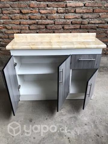 Mueble meson base 3 cuerpos gris oscuro - Imagen 3