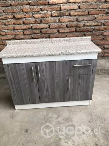 Mueble meson base 3 cuerpos gris oscuro - Imagen 5