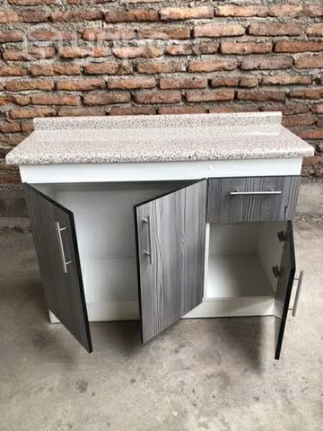 Mueble meson base 3 cuerpos gris oscuro - Imagen 4