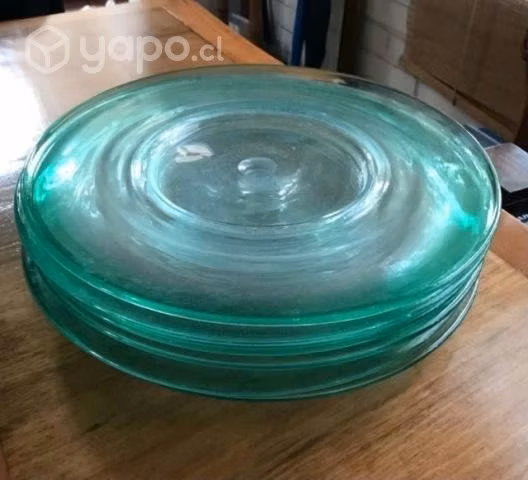 6 platos de vidrio. Ideal como base de platos