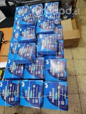 Chip movistar pack 100 unidades