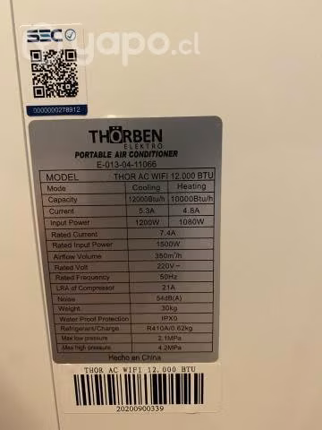 Aire acondicionado Portátil Thorben 4 en 1. 12000 - Imagen 6