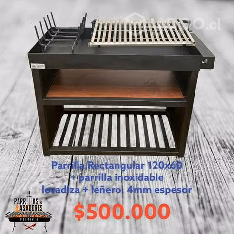 Parrilla acero 120 x 60