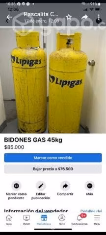 Bidon de gas 45 kilos