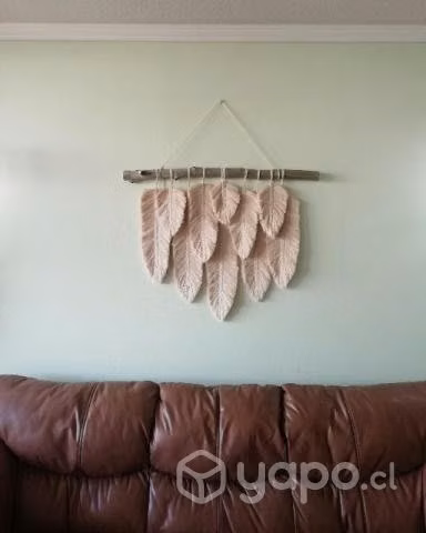 Tejido hojas macramé