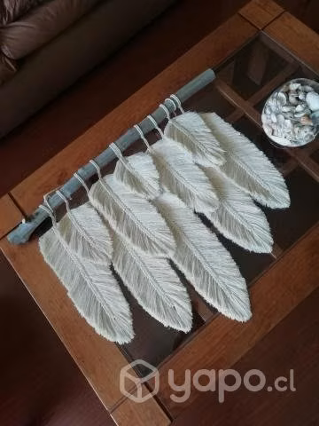 Tejido hojas macramé