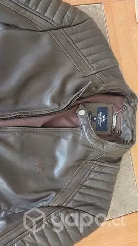 Chaqueta cuero real La Martina Rebajada