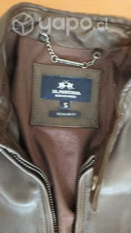 Chaqueta cuero real La Martina Rebajada
