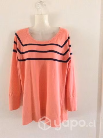 Sweater Mujer Lineas Marca Nautica Talla XL