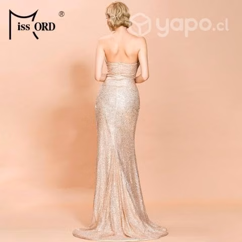 Vestido fiesta dorado