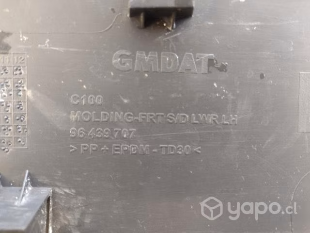 Moldura de puerta del izq Chevrolet Captiva 2010 - Imagen 4