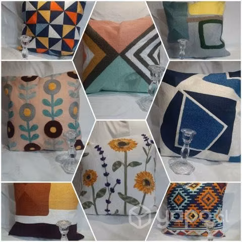 Cojines y fundas bordadas
