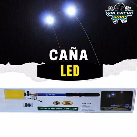 Caña led de auto acampar 12v