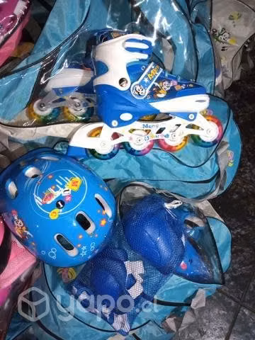 Patin azul rosado rojo con luz adulto y niños