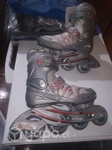 Patin azul rosado rojo con luz adulto y niños