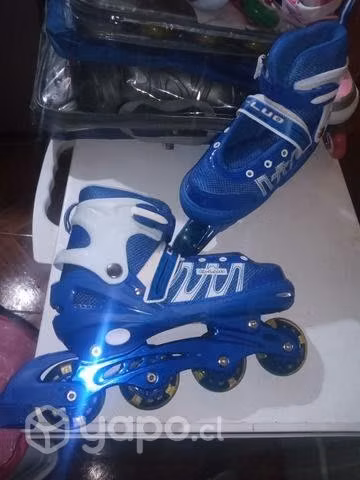 Patin azul rosado rojo con luz adulto y niños