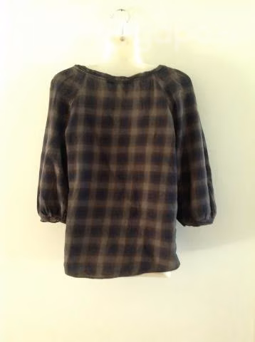 Blusa, Cuadrille mujer, Algodón Marca Comptair De
