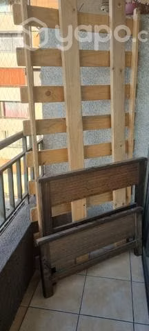 Cama Una Plaza (Solo maderas y pernos sin colchón)