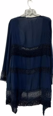 Tapado Abierto Hippie Chic Talla M/l Azul Marino