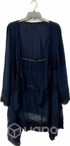Tapado Abierto Hippie Chic Talla M/l Azul Marino