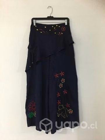 Pantalón Algodón Bordado Talla Xs Hasta El M
