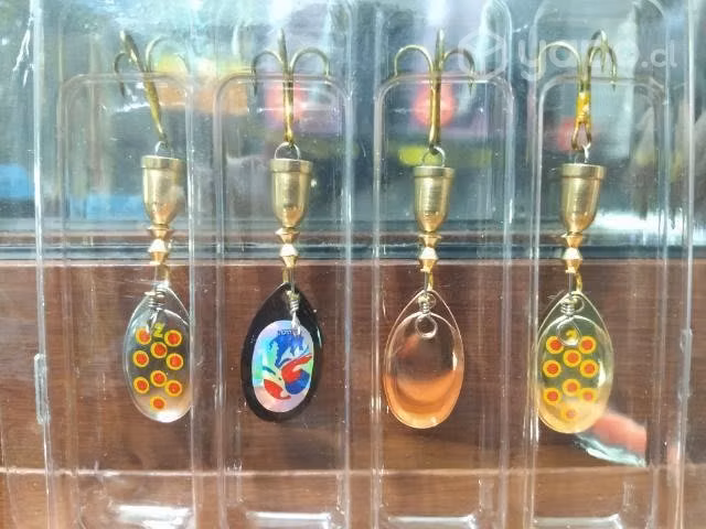 4 spinner set vibrax pesca truchas