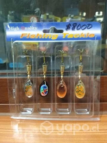 4 spinner set vibrax pesca truchas