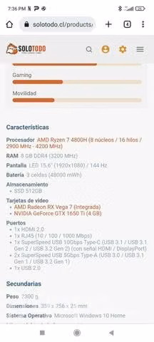 Notebook Asus tuf gaming A15 - Imagen 2